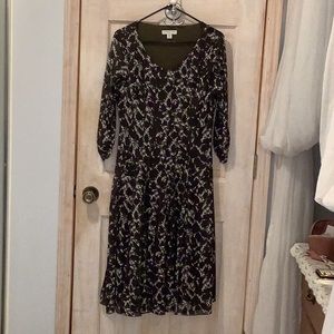 Cold Water Creek,Print Polyester lined Dress